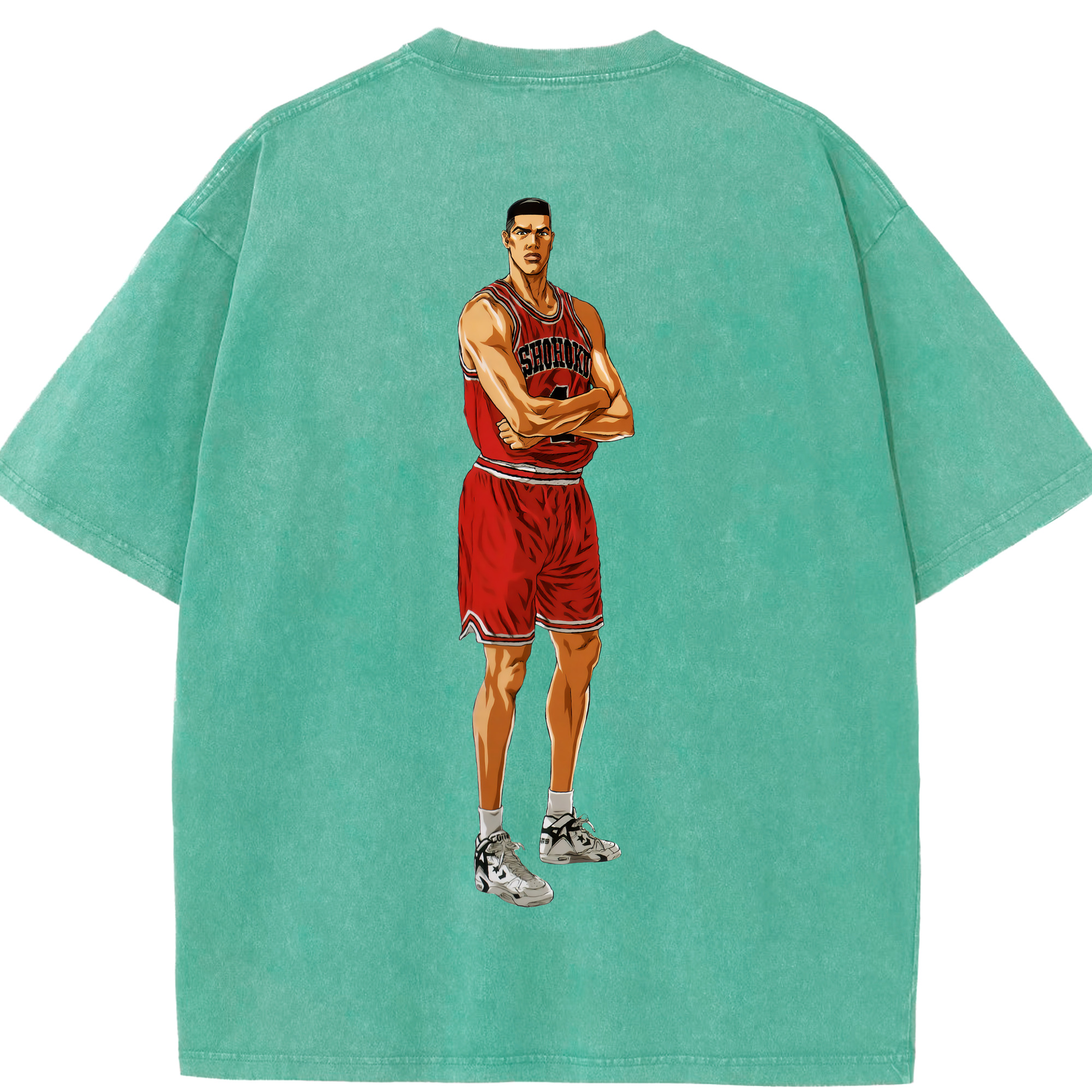 （画像用） SLAM DUNK／スラムダンク 綿100% ヴィンテージ風 半袖Tシャツ（背面プリント）